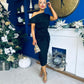 Riadh Gathered Detail Occasion Dress Black