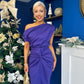 Riadh Gathered Detail Occasion Dress Violet