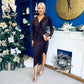 Faith Textured Velour Midi Dress Coffee