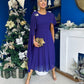 Caoimhe Cape Detail Midi Dress Violet