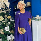 Caoimhe Cape Detail Midi Dress Violet
