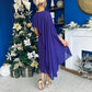 Caoimhe Cape Detail Midi Dress Violet