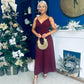 Harlow Strappy Occasion Dress Wine
