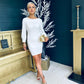 Gretti Long Sleeve Mini Dress White