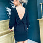 Gloria Long Sleeve Mini Bow Dress Black