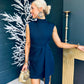 Darcy High Neck Mini Dress Navy