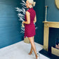 Darcy High Neck Mini Dress Burgundy