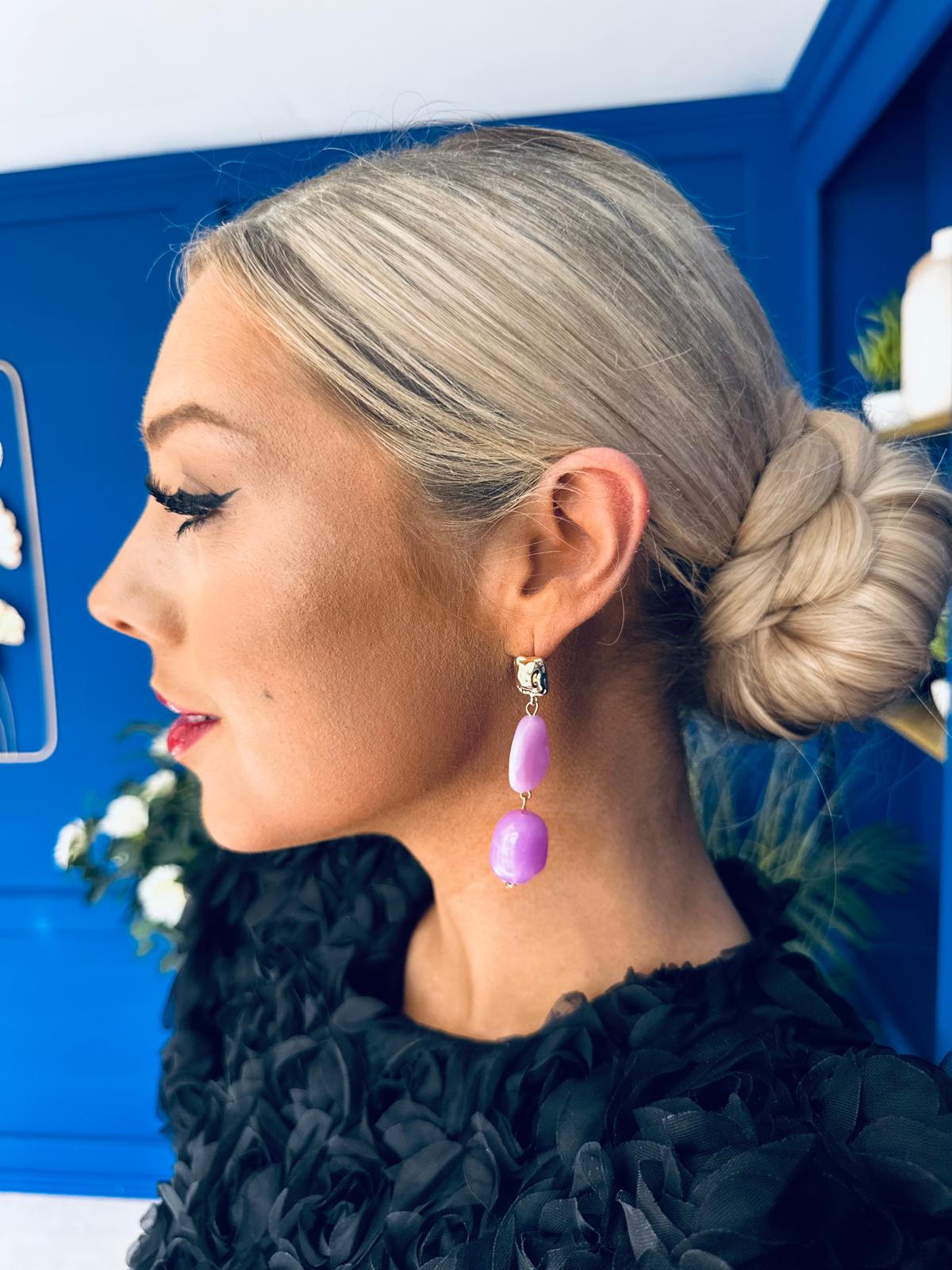 Betty Drop Earrings Lilac