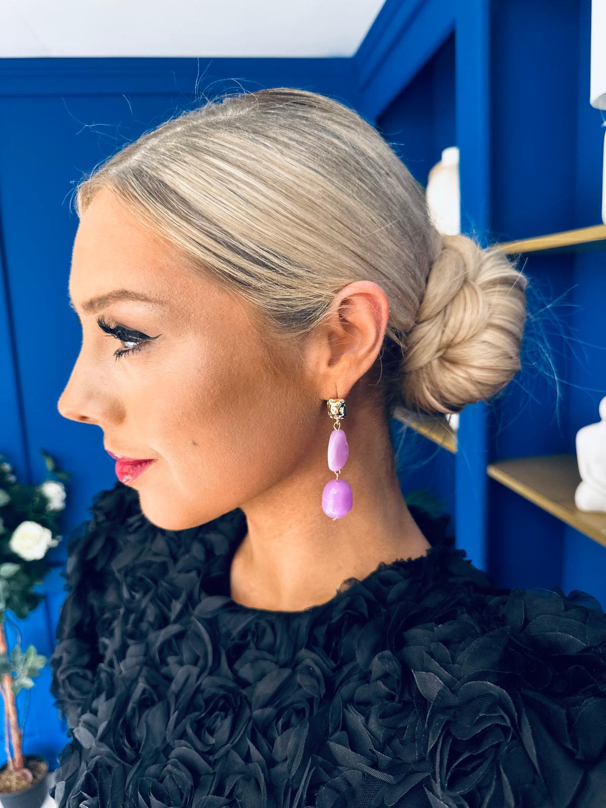 Betty Drop Earrings Lilac