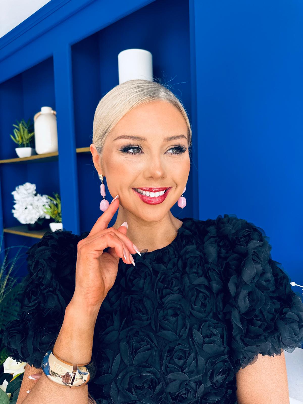 Betty Drop Earrings Rose