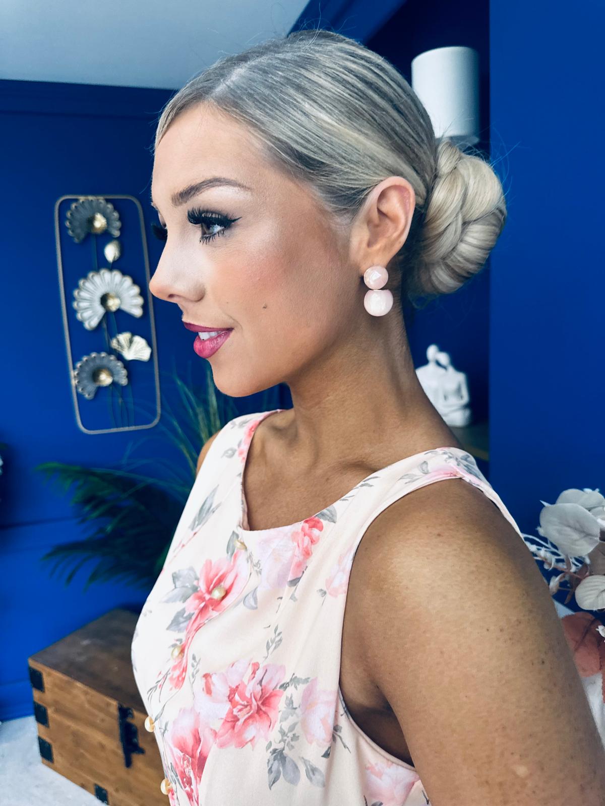 Jenny Drop Earrings Peach