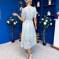 Niamh Crochet Occasion Midi Dress Sage