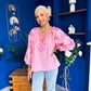 Gloria Embroidered Top Pink
