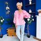 Gloria Embroidered Top Pink