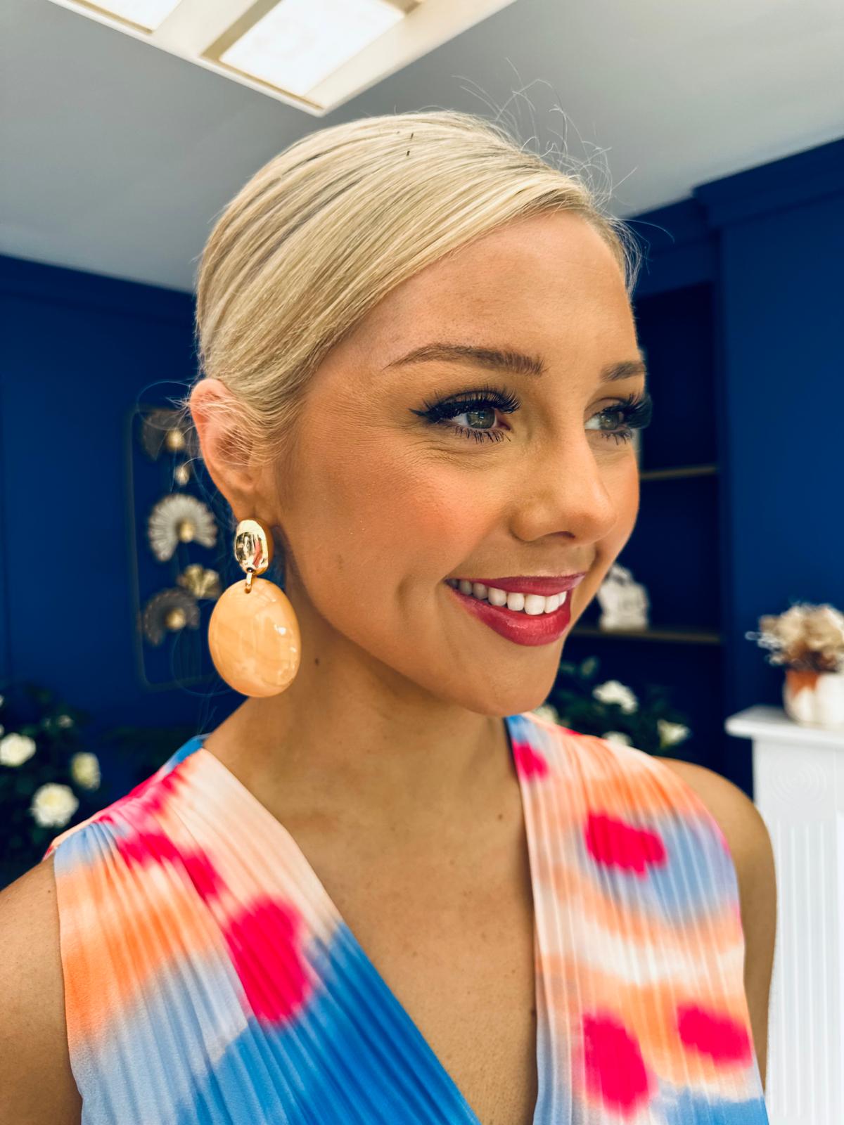 Saxon Drop Earrings Gold