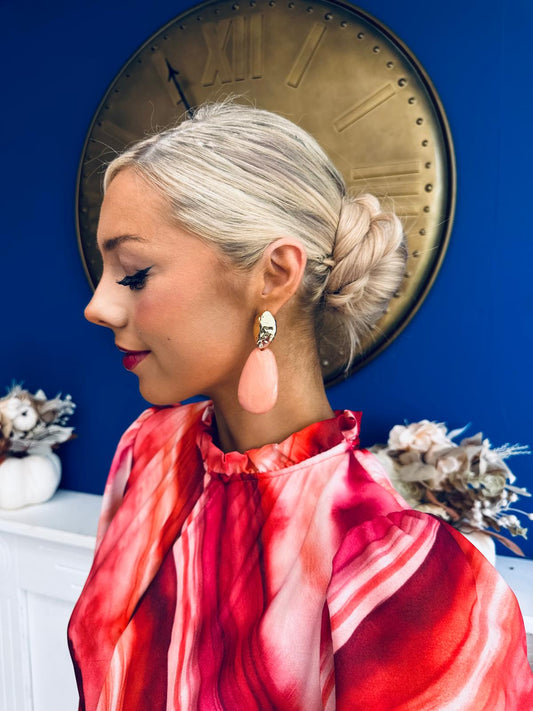 Theo Drop Earrings Gold