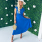 Ciava Frill Detail Midi Dress Royal