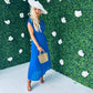Ciava Frill Detail Midi Dress Royal
