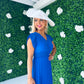 Ciava Frill Detail Midi Dress Royal