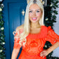 Isabella Mini Crochet Dress Orange