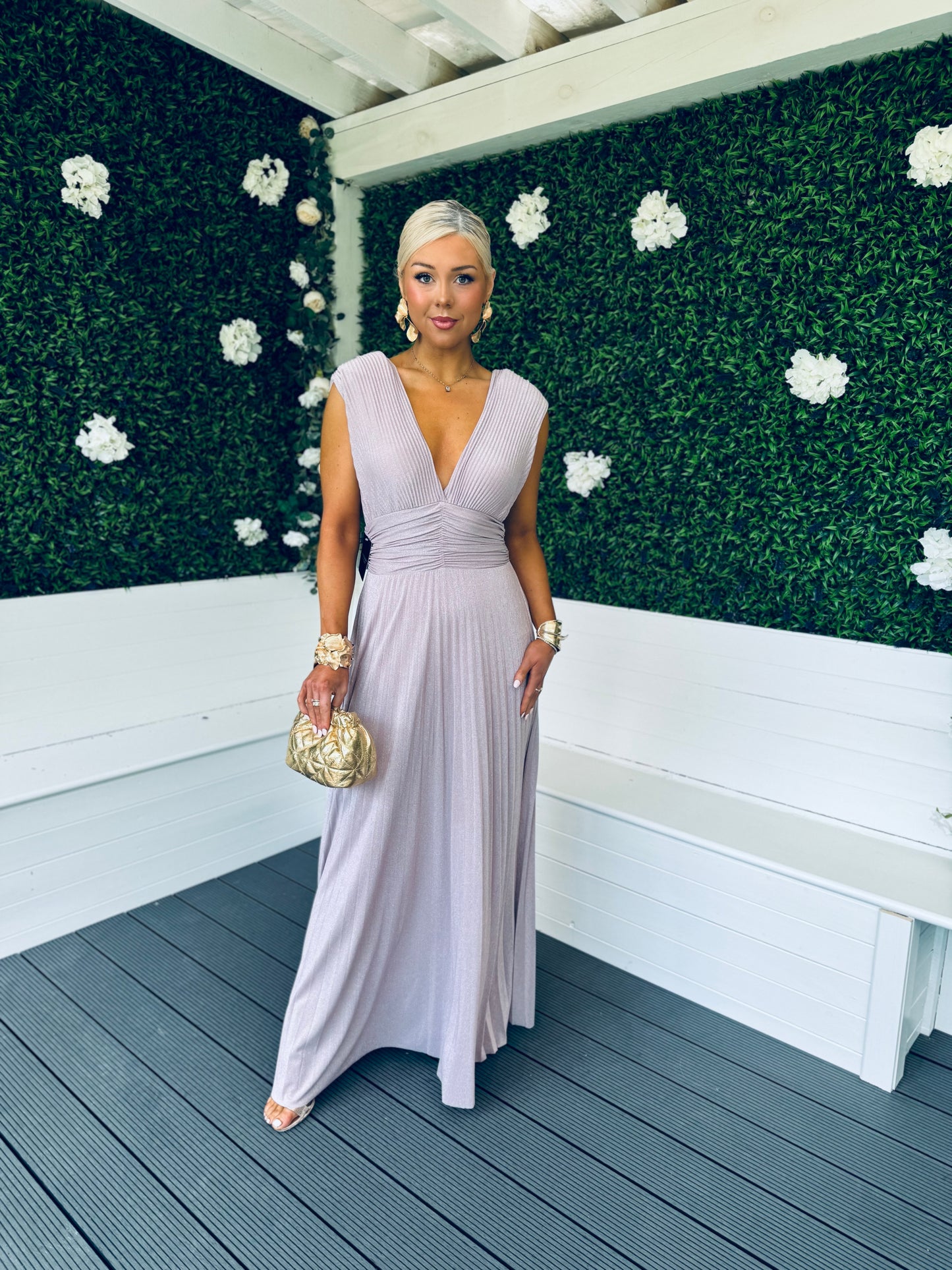Andrea Occasion Maxi Dress Blush