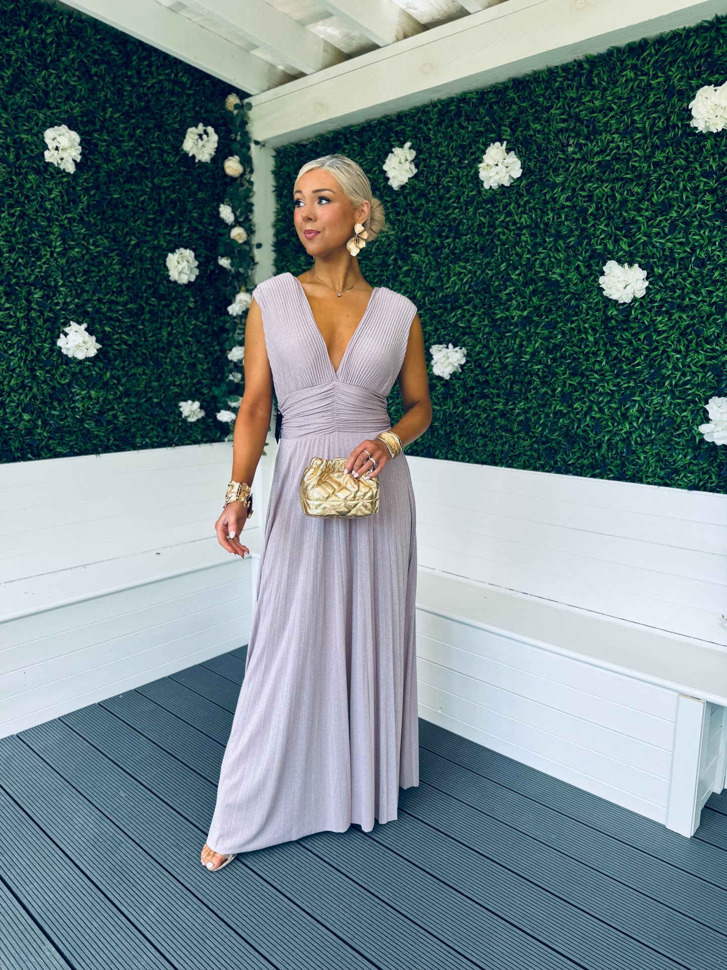 Andrea Occasion Maxi Dress Blush