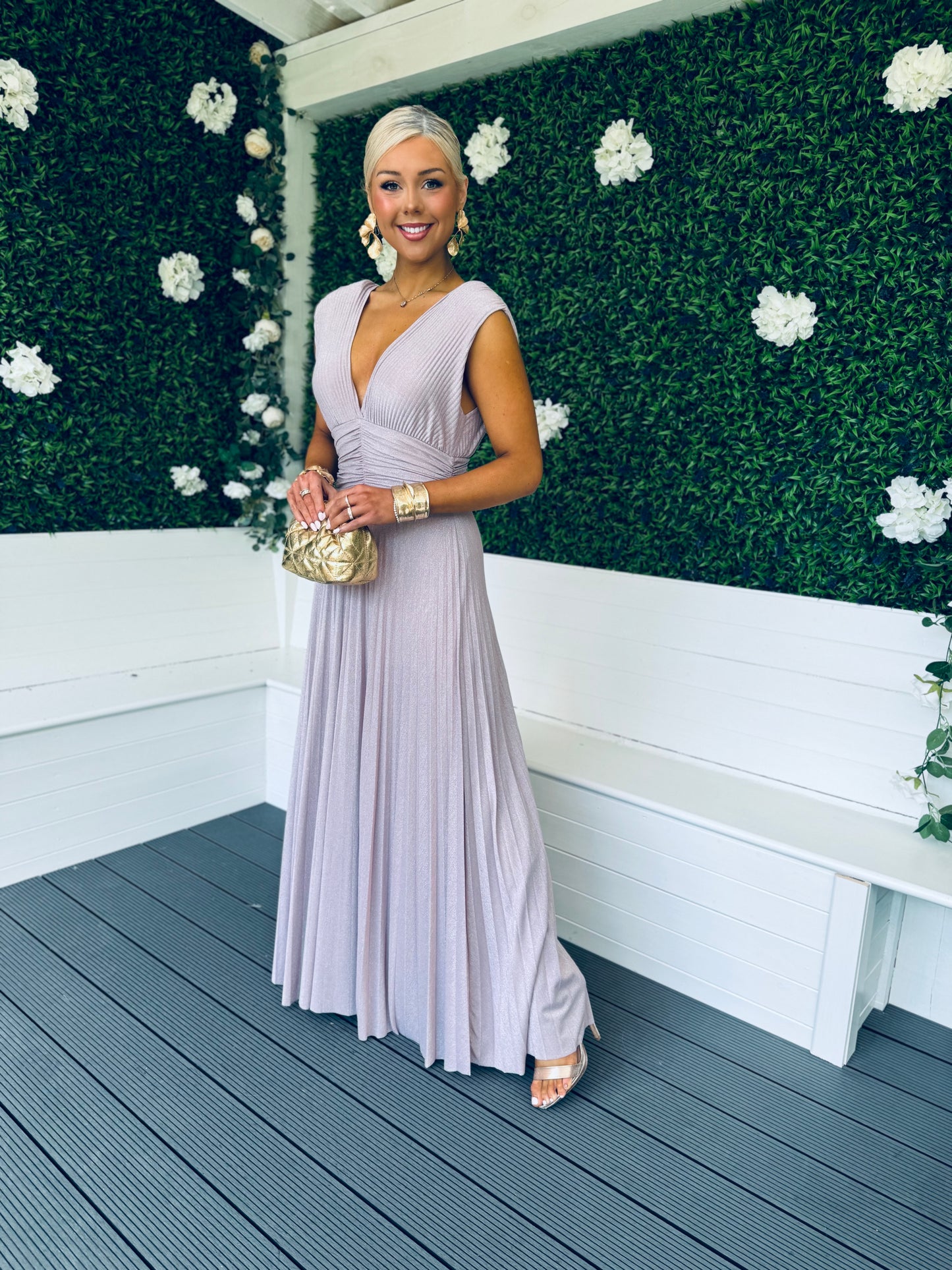 Andrea Occasion Maxi Dress Blush