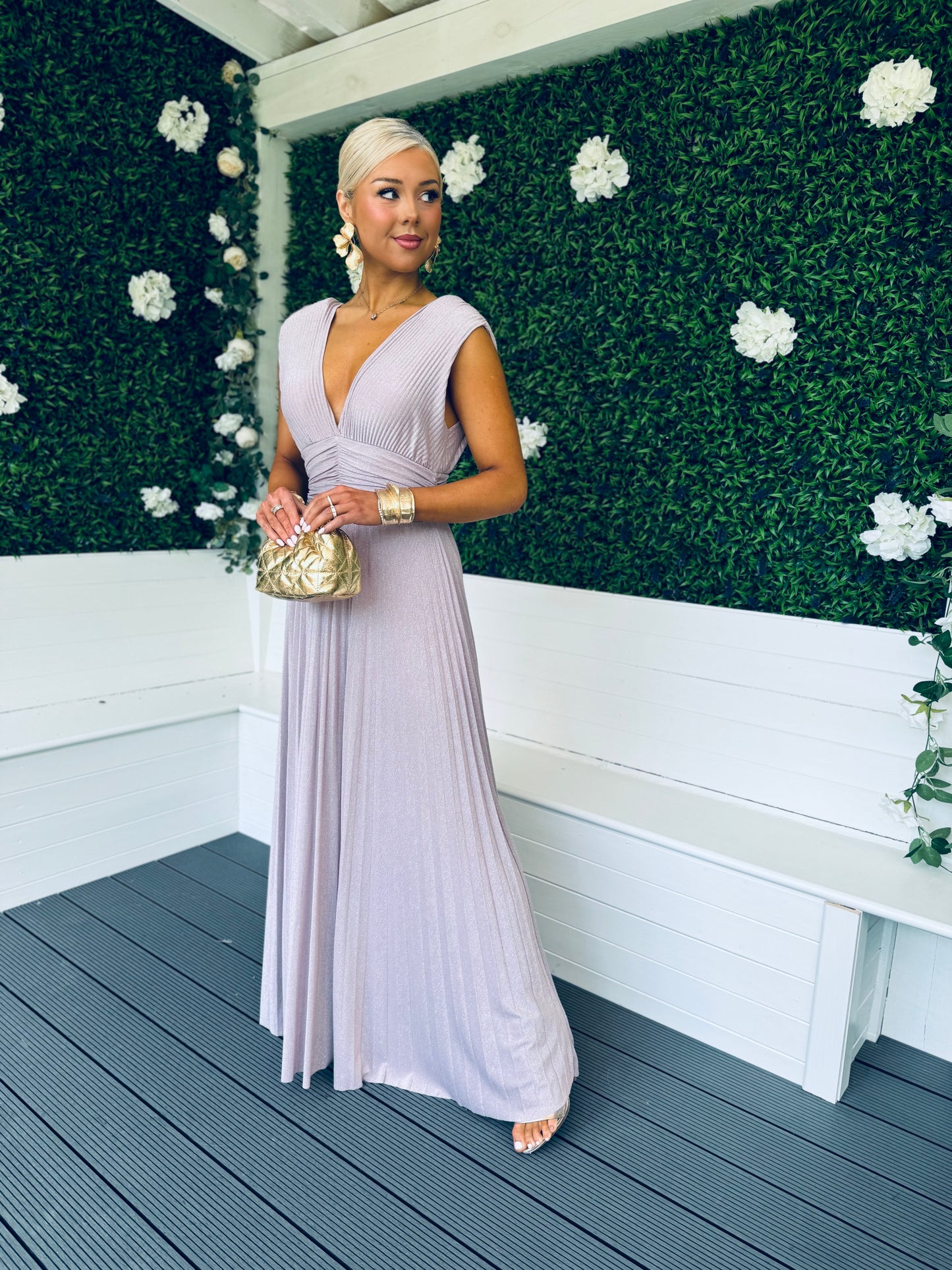 Andrea Occasion Maxi Dress Blush
