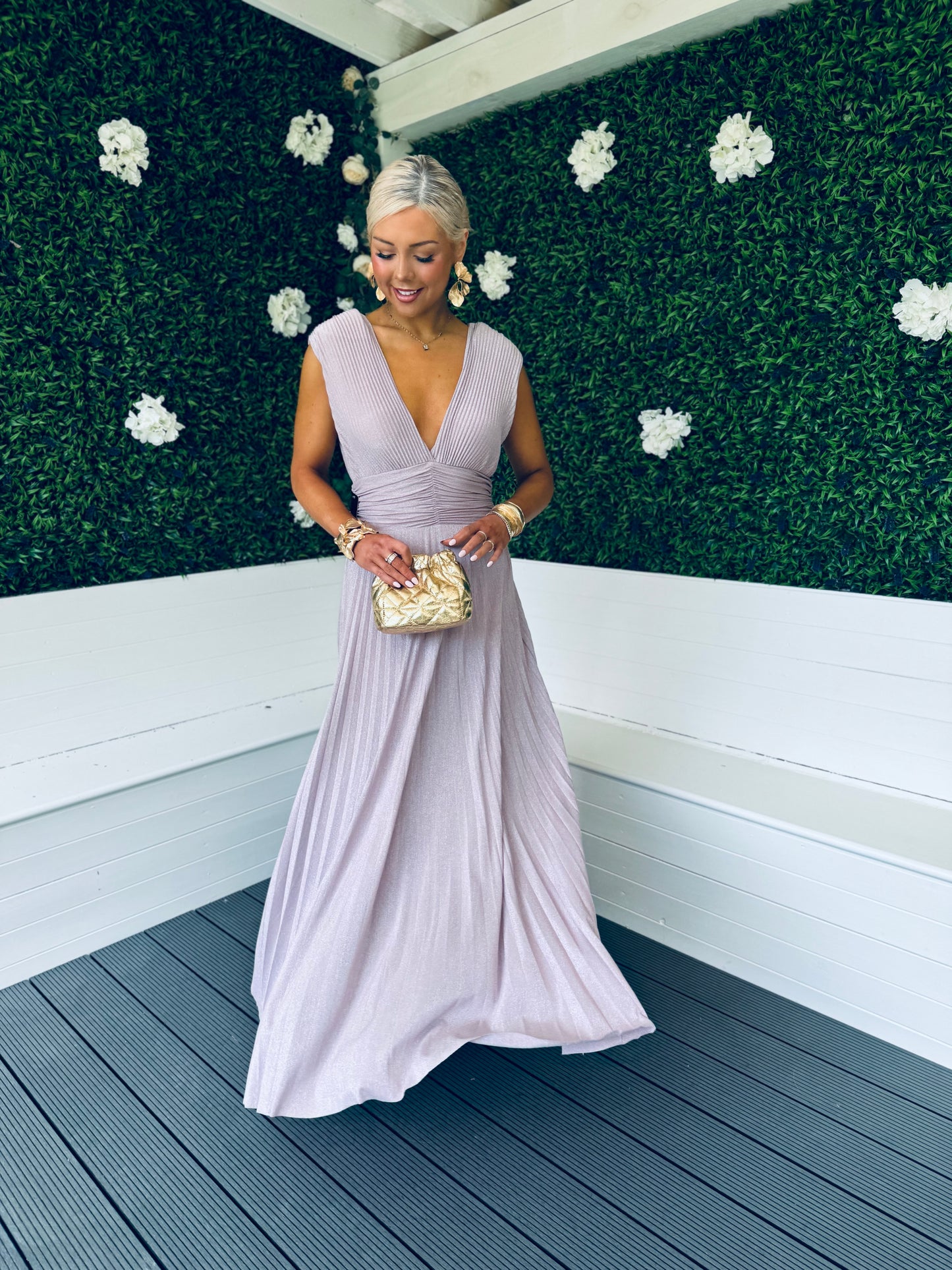 Andrea Occasion Maxi Dress Blush