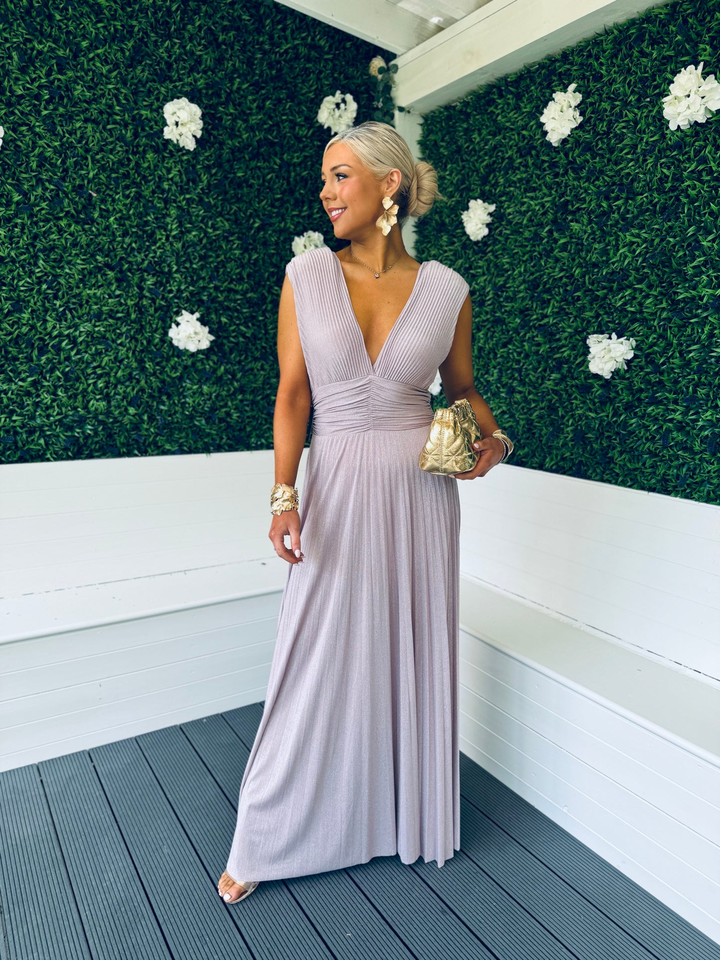 Andrea Occasion Maxi Dress Blush