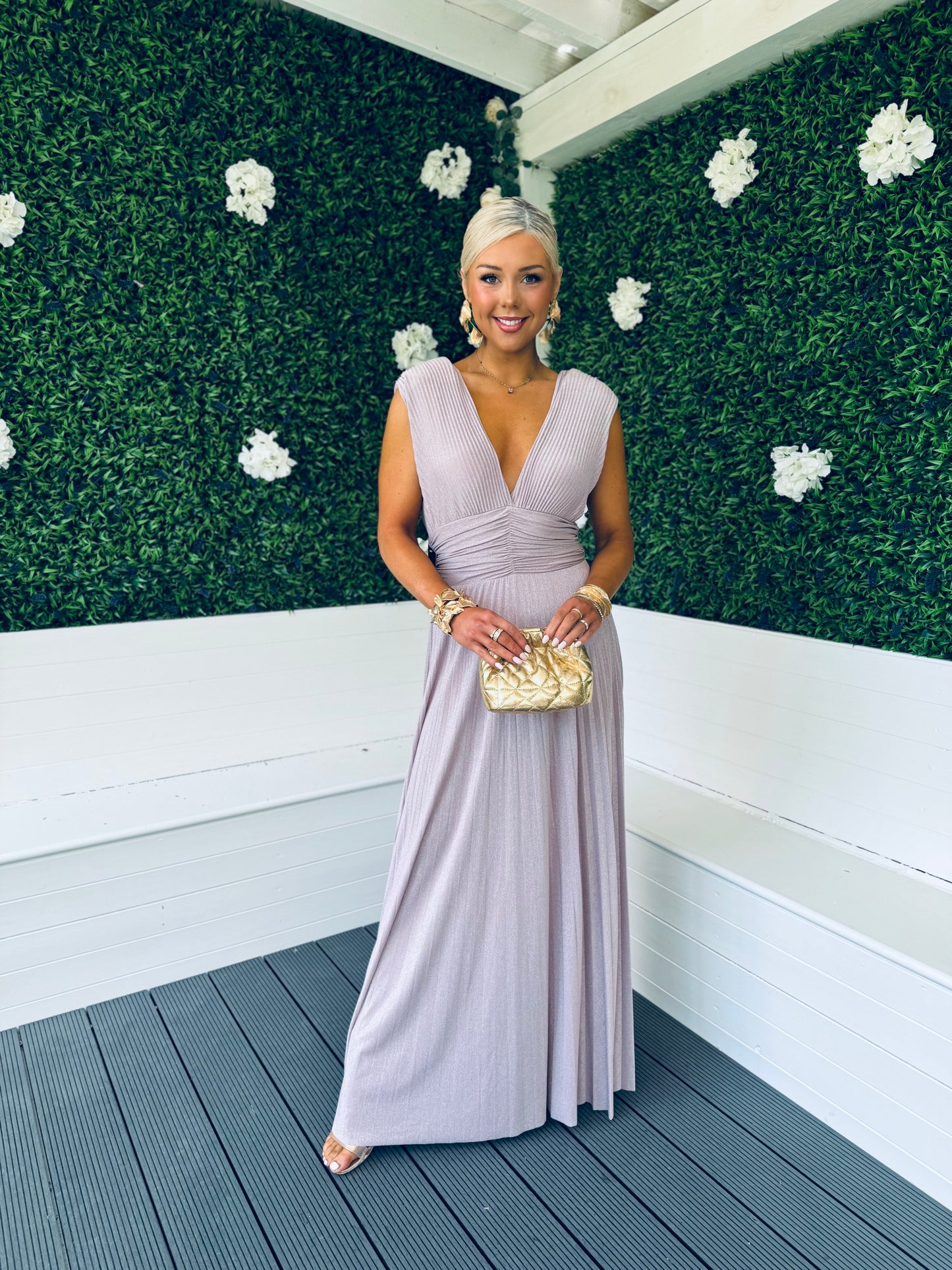 Andrea Occasion Maxi Dress Blush