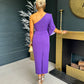 Miranda Detailed Occasion Dress Purple / Lilac