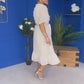 Fiadh Detailed Occasion Midi Dress Beige / Ecru