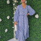 Sue Midaxi Dress Floral Blue