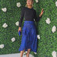 Addilyn 2 in 1 Frill Midi Dress Cobalt