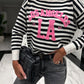 L.A.  Stripe Jumper Black