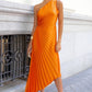 Alissa Pleat Dress Orange