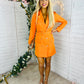 Finley Blazer Dress Orange