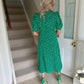 Adelyn Midi Dress Green Polka Dot