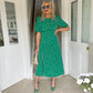 Adelyn Midi Dress Green Polka Dot