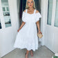 Turin Dress White