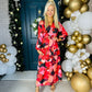 Harriet Maxi Dress Abstract Ruby