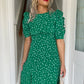 Adelyn Midi Dress Green Polka Dot