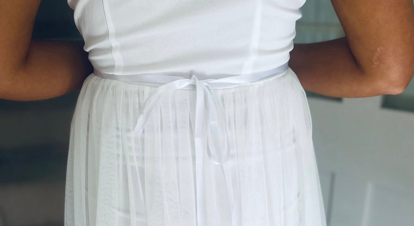 White Embellished Belt E