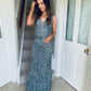 Traci Sequin Dress Pewter