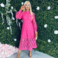 Briana Crochet Maxi Dress Pink