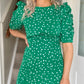 Adelyn Midi Dress Green Polka Dot