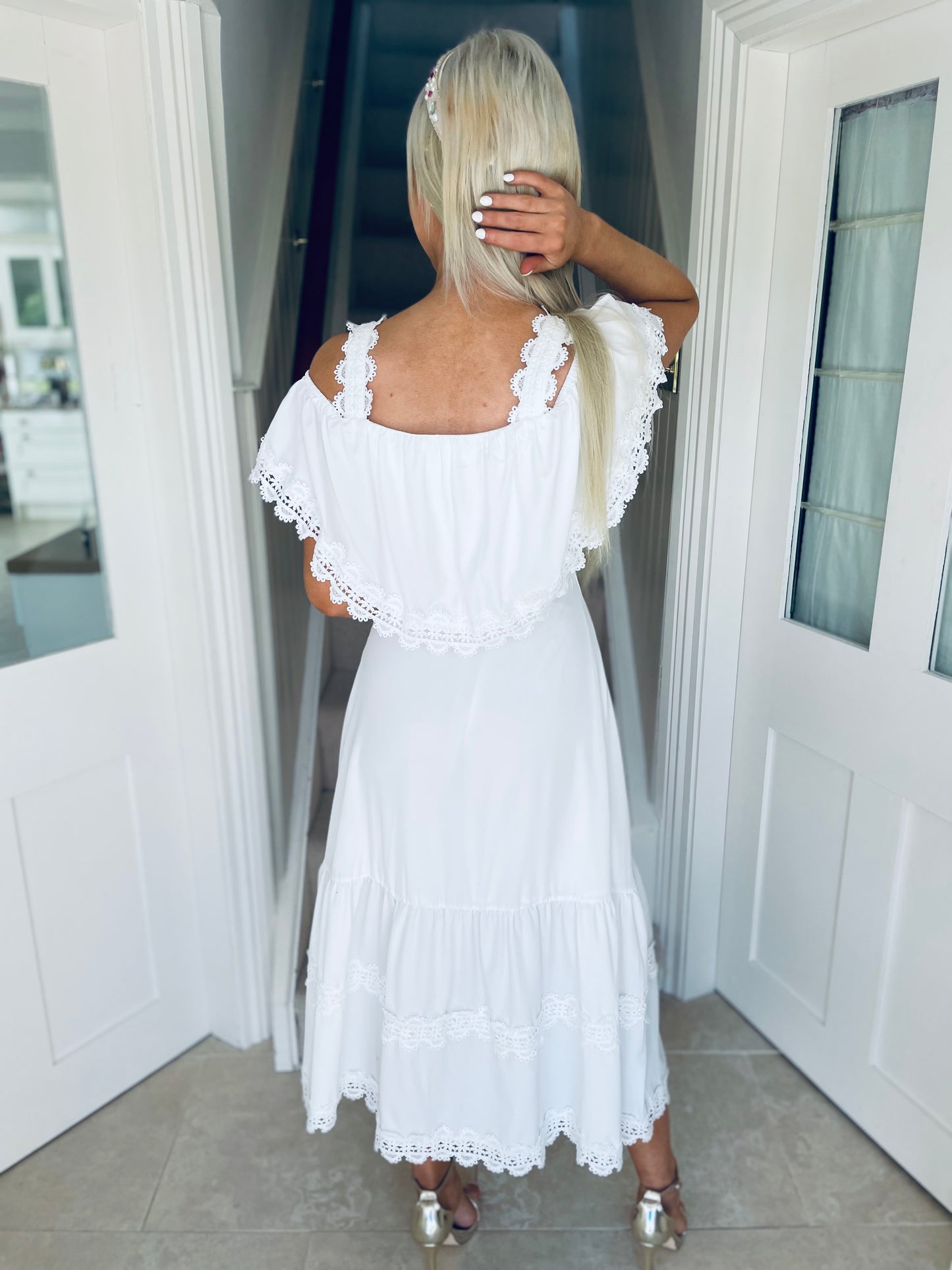 Turin Dress White