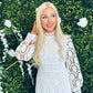 Briana Crochet Maxi Dress White