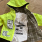 Boys zip hoodie tracksuit neon yellow